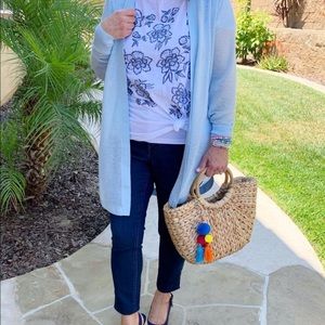 LOFT embroidered floral top